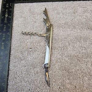 Winco Wine Opener Silver #249‎ Waiters Corkscrew Foil Cutter Bottle Opener